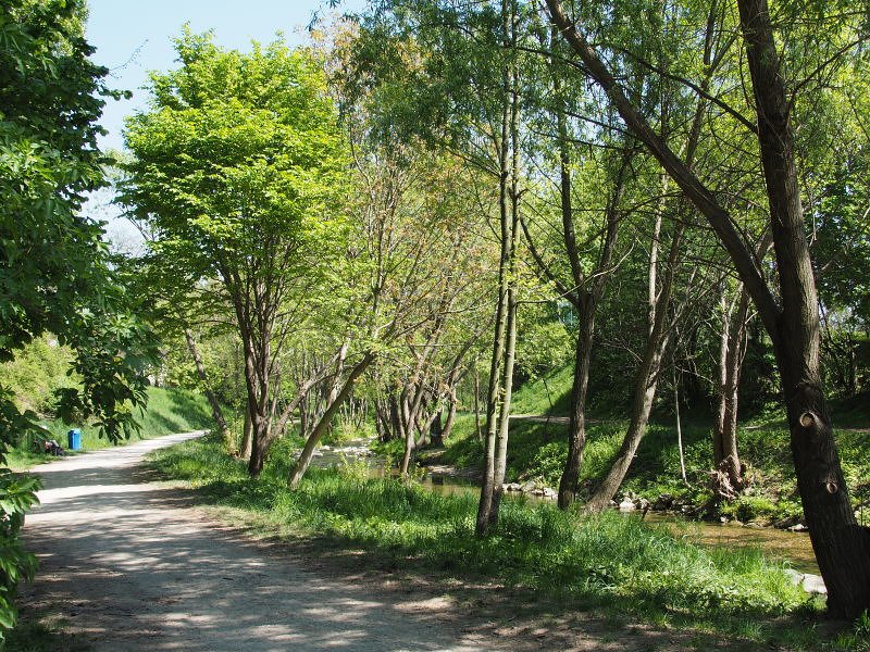 Auf der Promenade entlang der Liesing / Wien